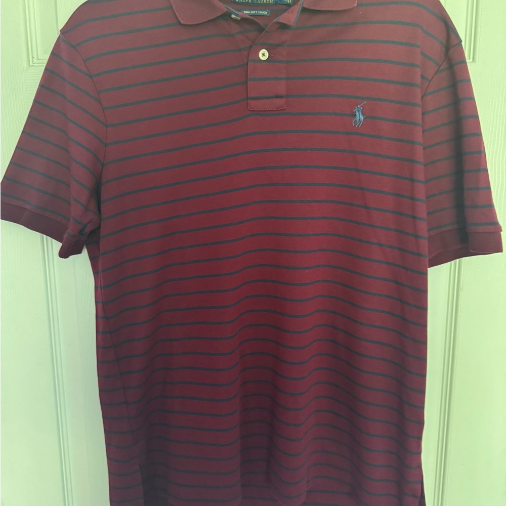 Polo by Ralph Lauren Red and Blue Striped Polo Shirt